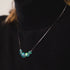 Aquamarine | .925 Sterling Silver | Mermaid Glass Infinity Clasp Necklace